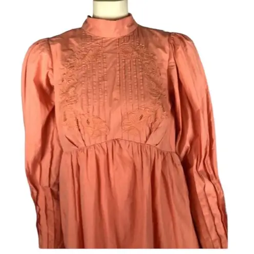 Kate Hudson Happy X Nature star dress in peach Boho style key hole back size XS Orange
