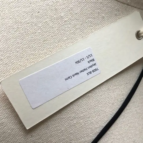 Capulet NWT Jayden Halter Neck Cami Open Back Handkerchief Black S