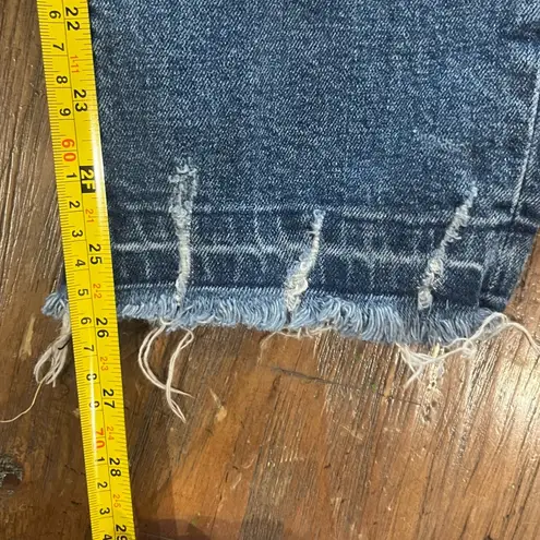 Dear John Womens Blaire High Rise Straight Jeans Size 28 Distressed Raw Hem