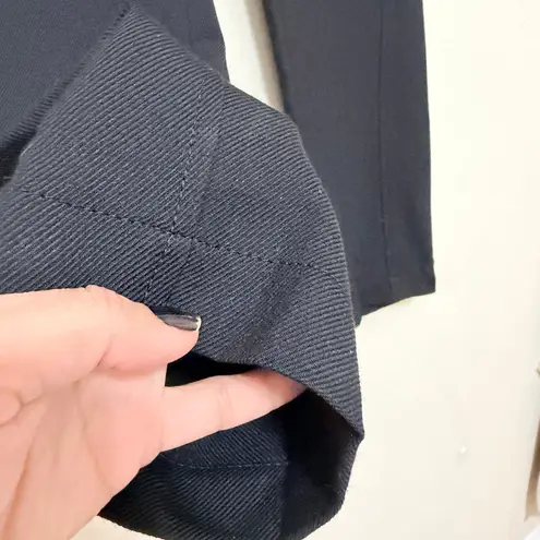 Akris Punto Trousers Dress Pants Black Wool Blend Size 12 Office Workwear