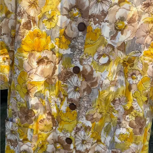 None NWOT Floral Yellow Dress women’s size large