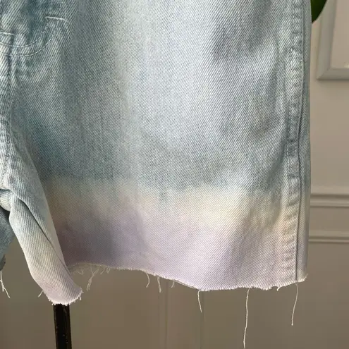 NWT NOS Vintage 90s Union Bay High Rise Tie Dye Denim Shorts Blue Size 2