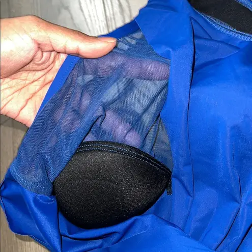 Aqua Green Vibrant Blue Swimsuit with Mesh Accents