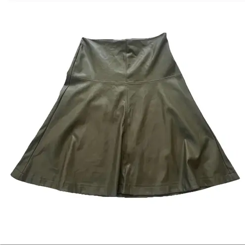 Modern Citizen Harley A-Line Vegan Leather Skirt 1X Midi Minimalist Quiet Luxury