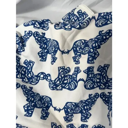 Lilly Pulitzer Lilly‎ Pulitzer Elephant Print Pullover Sweatshirt - White and Blue - Size S