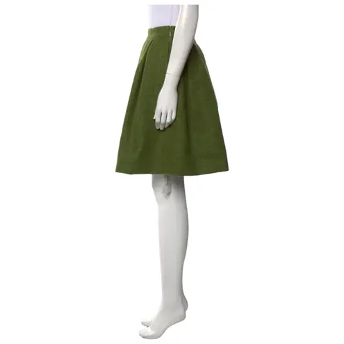 EUC Francis Valentine Women’s Green Wool Pleated Skirt Size Large