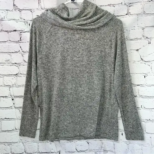 Joie Soft‎ Cowl Neck Long Sleeve Cozy Sweater in Marled Gray Size XS