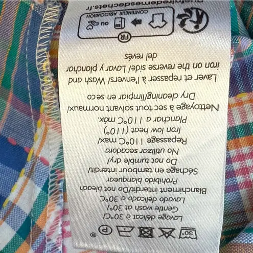 Sézane Sezane Dorian Shorts Careo Plaid Size 40 US 8 Ruffle Hem Colorful Preppy Twee