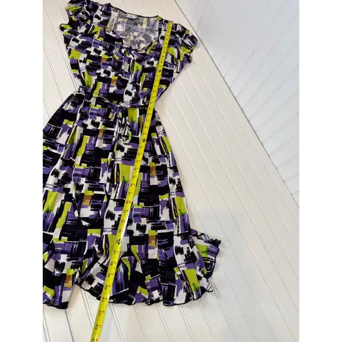 Shelby & Palmer Lily Ruffled Midi Dress & Red Ruched Mini Sheath Dress BUNDLE M