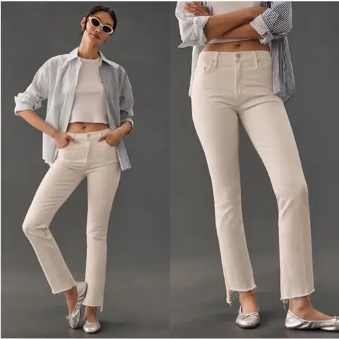 Mother The Insider Crop Step Fray Ankle Jean in Cream Puffs Size 33