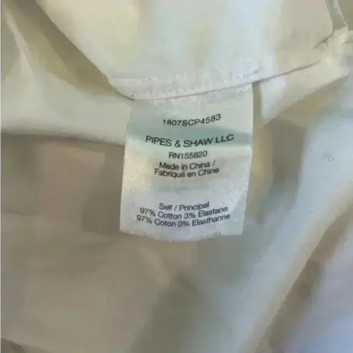 Veronica Beard CLARKE BUTTON-BACK POPLIN TOP IN WHITE in size 0