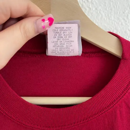 Vintage 90s Red Stuffed Animals Friends Single Stitch Graphic Short Sleeve Tee Size M