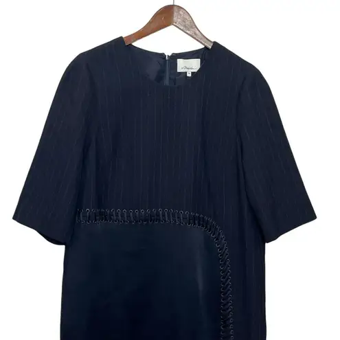 3.1 Phillip Lim 3.1 Philip Lim Wool Striped Mini Dress Navy Blue Career Office Womens Size 10