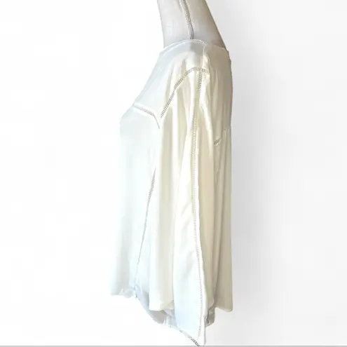 Garnet Hill White blouse dolman sleeve lightweight chic flowy neutral quiet luxe