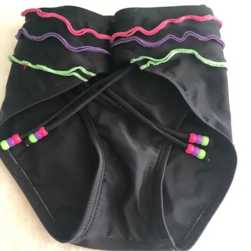 Hobie Black Bikini Bottom with Pink and Green Accents to mix and match it up with
