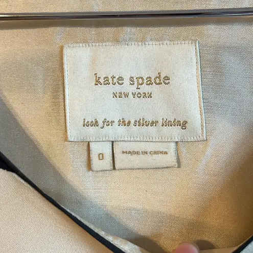 Kate Spade  Andora 100% Silk Zebra Print Flutter Sleeve Shift Dress