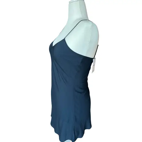 Reiss Navy Slip Dress Semi Sheer Women's Size 4 Sexy Designer Old Money Simple