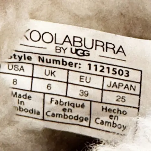 Koolaburra Delene Mini 1121503 Taupe Size 8 Women's Suede Shearling Boots Uggs Brown