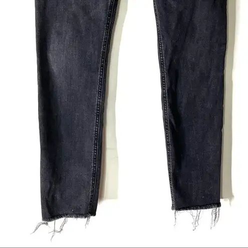 Acne Studios Climb Skinny Jeans Used Black Women’s Size 30 Raw Hem Faded Look