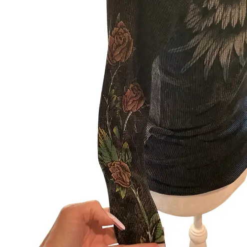 T Party True Love Boutique Long Sleeve One of A Kind Top Excellent Condition Black