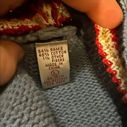 Karen Scott Vintage Sport Cardigan Nautical Themed