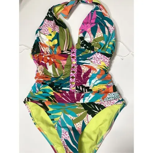 Bleu Rod Beattie New. colorful tropical print swimsuit. Size 8. Retails $129