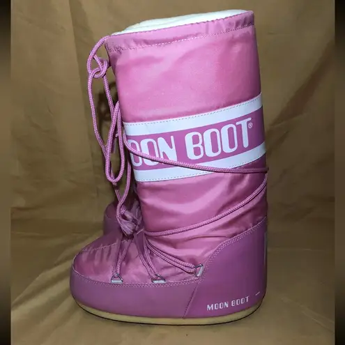 The Moon  Boot Women's Icon Nylon Cold Weather Boots In Pink