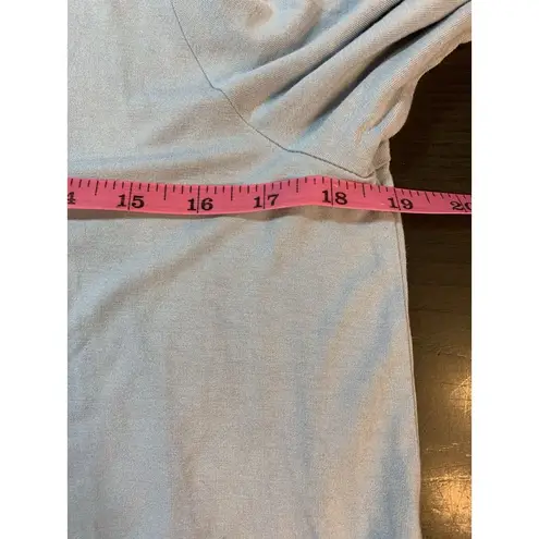 J Jill Wearever Collection Dress Medium Blue‎ Long Sleeve Stretch Casual READ Blue