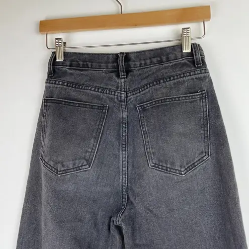 Momokrom Black High Waisted Distressed Jeans Size UK 8