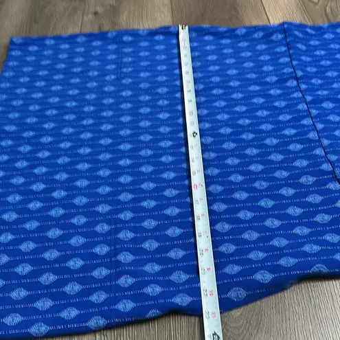 Duluth NoGA Naturale Cotton Short Sleeve Pockets Blue Print Dress Size Large Blue