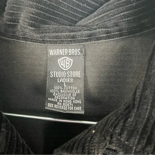 Warner Bros Vintage Corduroy Button Up Shirt Bugs Bunny Embroidery Sz L Black Size L