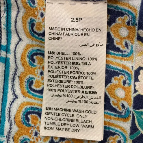 Chico's  Navy Floral Imperial Kimono Maxi Dress. Chico’s Size 2.5P (14)