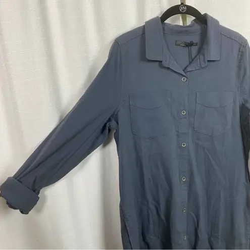 prAna Noir Blue Yarrow Dress Sz.L NWT