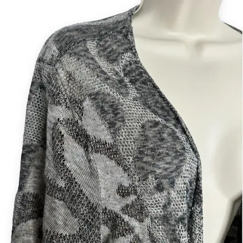 Zozo Knit Cardigan Open Front 3/4 Length Sleeve Light Weight Sweater Size L Gray Size L