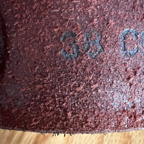 Tony Lama Brown Tooled Leather Swarovski Crystals Concho Cross Western Belt 38