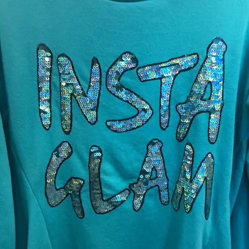 Juicy Couture  “Insta glam” glitter sequins long sleeve pull over sz S