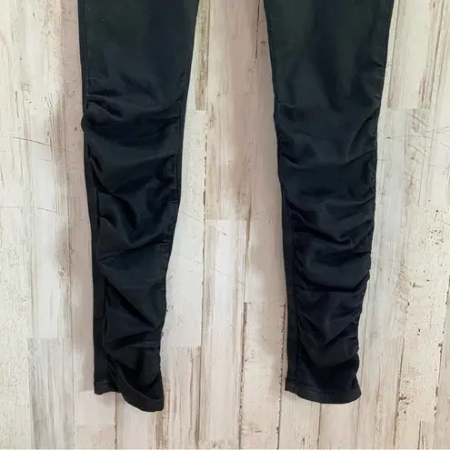 joe's jeans Joe’s Jeans Ruched Ankle Skinny Coated Jet Black