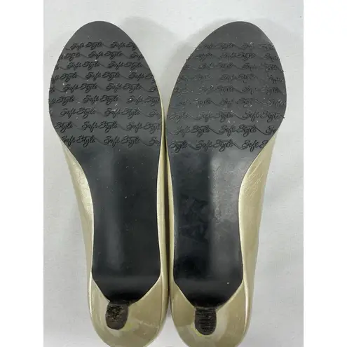 Hush Puppies Womans Soft Style Hush Puppy Moyem Slipon Pumps 10 M Silver Peep Toe Kitten Heel - Image 8