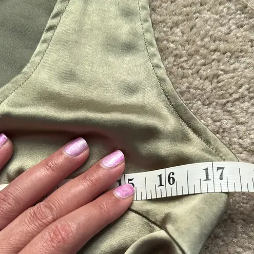 Pretty Lavish Esmee Wrap Maxi Bridesmaid Dress Olive Green Formal Elegant Size 2