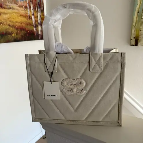 Sandro Kasbah Quilted Canvas Tote - NWT