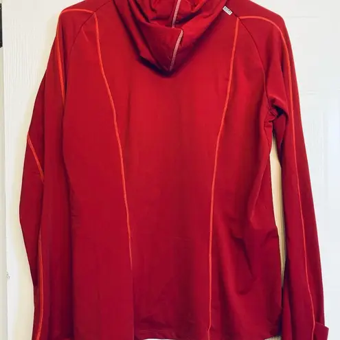 GORE Running Wear Women's Quarter Zip Hoodie Jacket Large Red