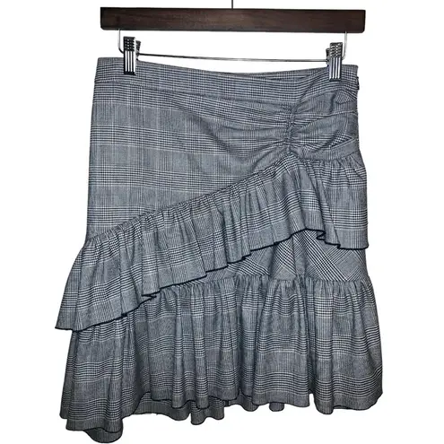 Club Monaco Ruffle gingham/plaid Pru Skirt