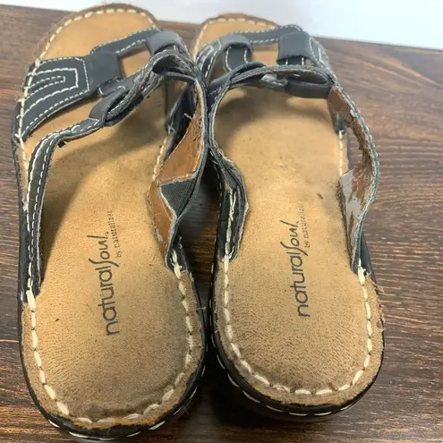 Naturalizer Natural soul by Cedric leather black slide size 8 1/2