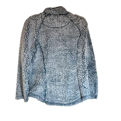 Té Verde Cozy Sherpa Fleece Half Zip Pullover – Blue & Cream – Size L Size L - Image 6