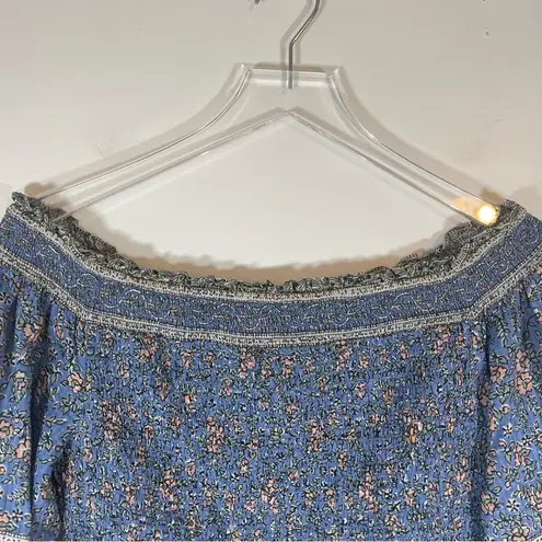 Veronica Beard  Rosalinda Top blue paisley floral off the shoulder size small