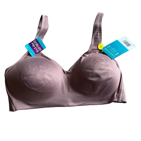 Vanity Fair NWT! Wireless Bra Soft Smoothing Chocolate Brown Size Medium