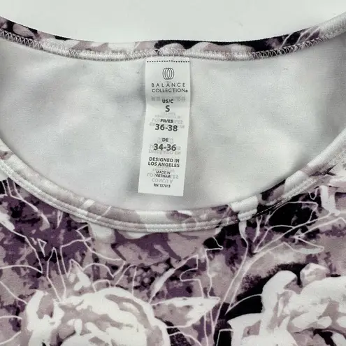 Balance Collection Mia crop tank Purple Roses sport top Size Small