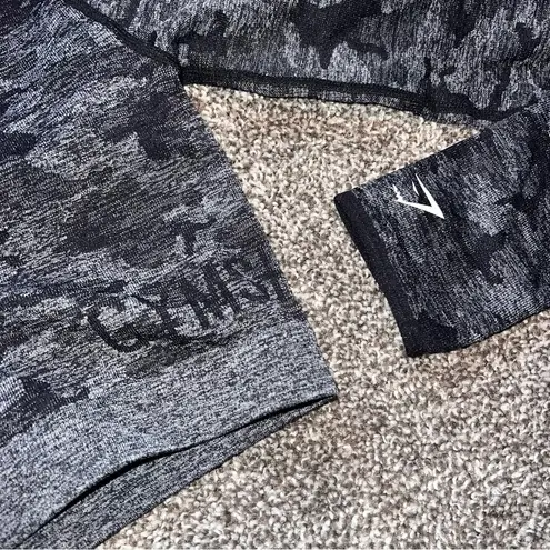 Gymshark  Adapt Camo Seamless Long Sleeve Crop Top and Leggings Set