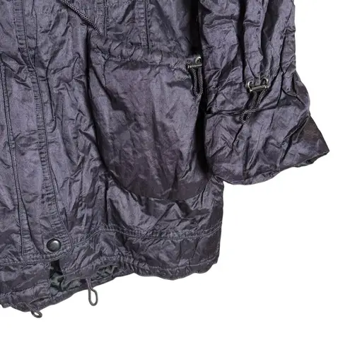 Laundry by Design Eggplant Purple Faux Fur Trim Hood Parka Coat Size Large