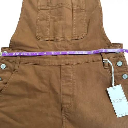 Judy Blue NWT Women Brown Shortalls Overalls Bibs Size L JB150241 C-CO Utility